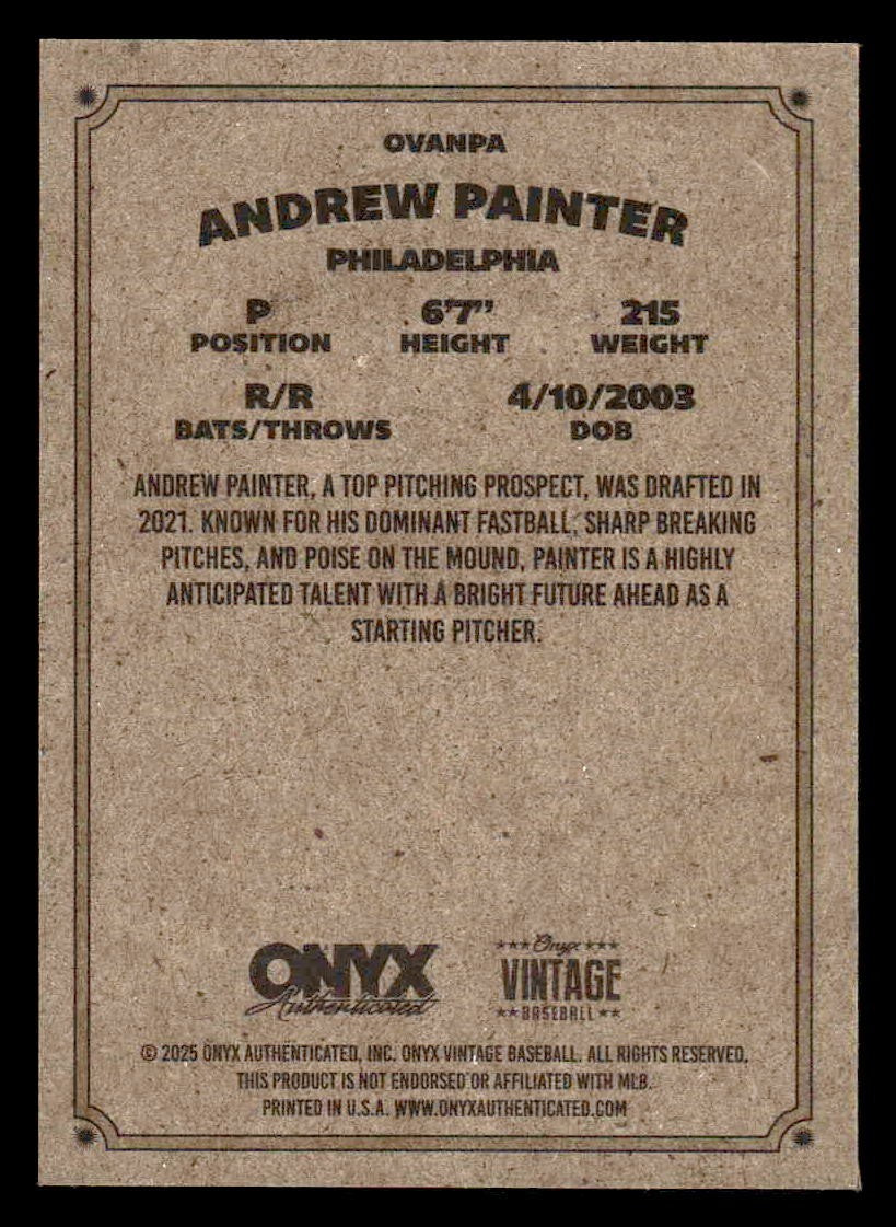 2025 Onyx Vintage #OVANPA Andrew Painter