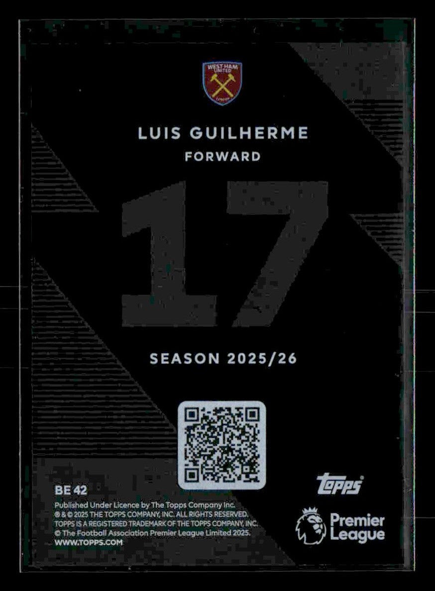 2025-26 Topps Premier League #BE42 Luis Guilherme Black Edge Edition