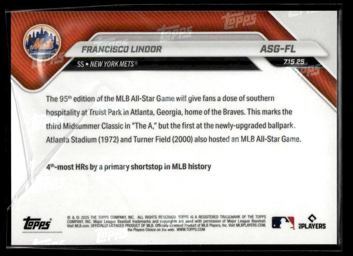 2025 Topps Now MLB All-Star Game #ASG-FL Francisco Lindor
