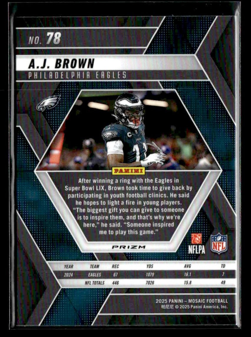2025 Panini Mosaic #78 A.J. Brown