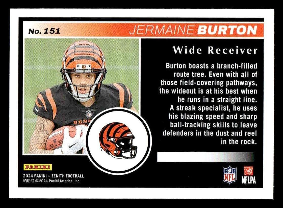 2024 Panini Zenith #151 Jermaine Burton