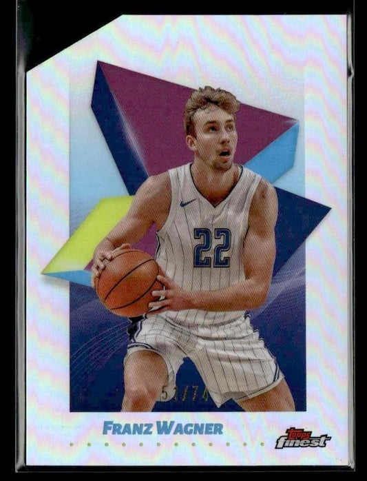 2024-25 Topps Finest #71 Franz Wagner Die-Cut Refractor #/74