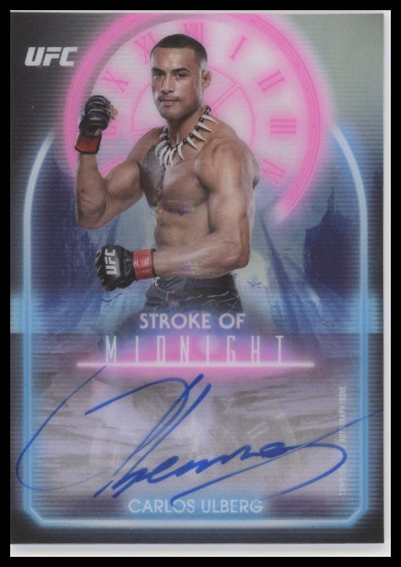2025 Topps Midnight UFC #SMA-CU Carlos Ulberg Stroke of Midnight Autographs