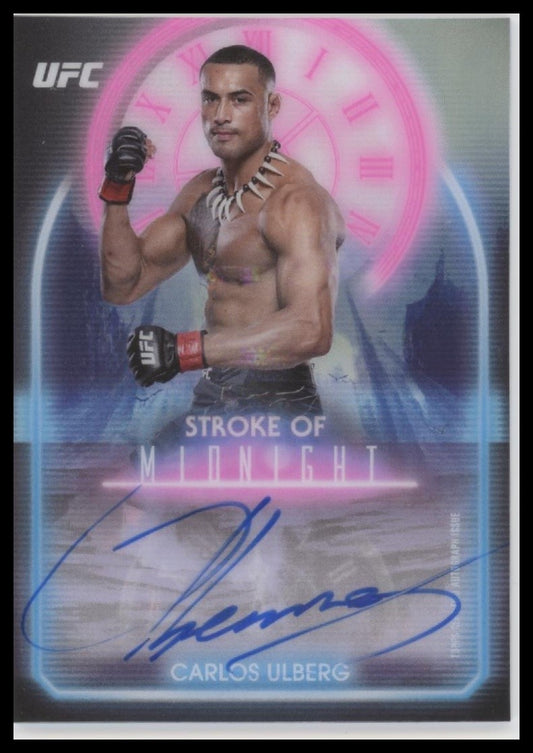 2025 Topps Midnight UFC #SMA-CU Carlos Ulberg Stroke of Midnight Autographs