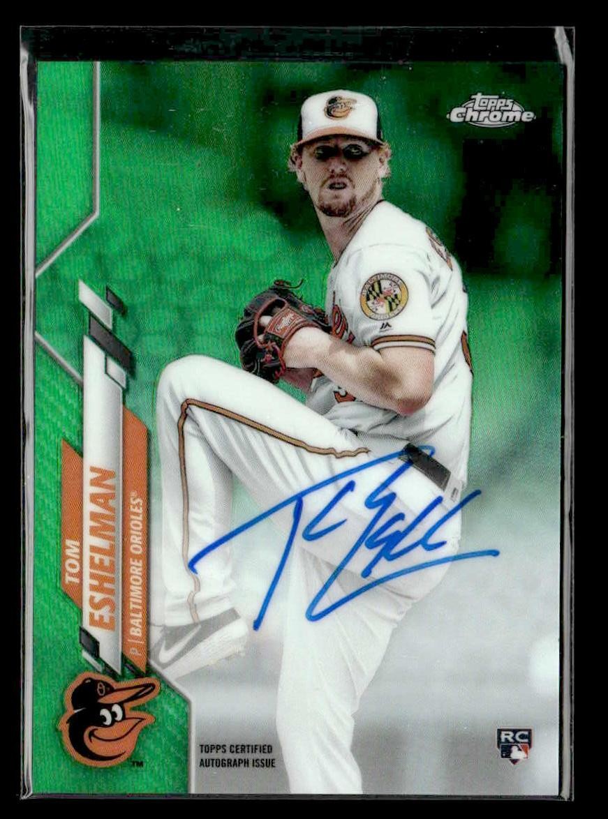 2020 Topps Chrome #RA-TE Tom Eshelman Rookie Autographs Green Refractor #/99