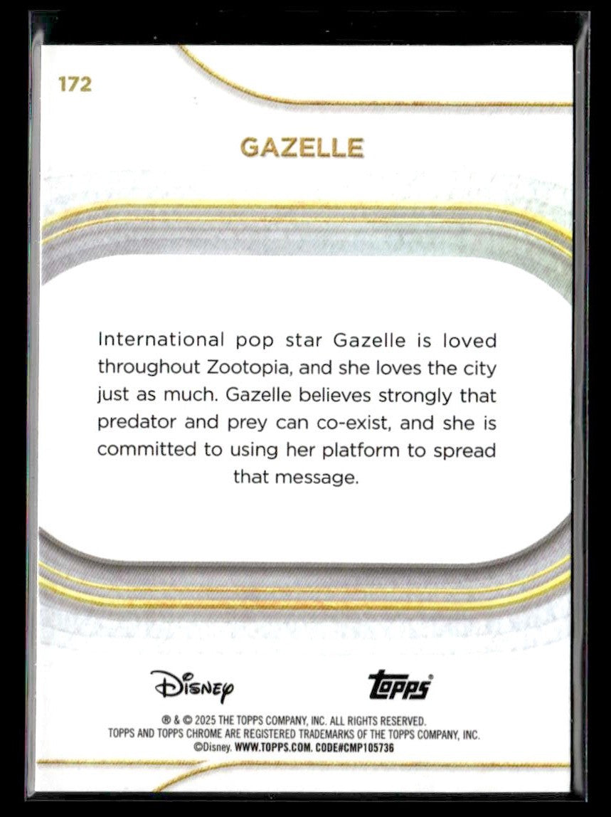 🌟 Gazelle — 2025 Topps Chrome Disney Yellow Mini-Diamonds #172 🌟