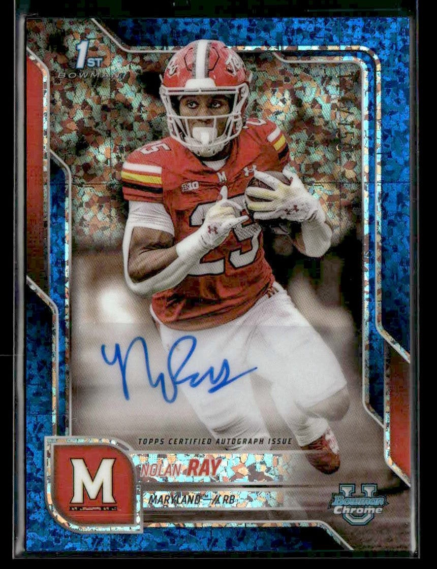 2025 Bowman U Chrome #BCA-NR Nolan Ray Chrome Prospect Autos Blue Refr #/150