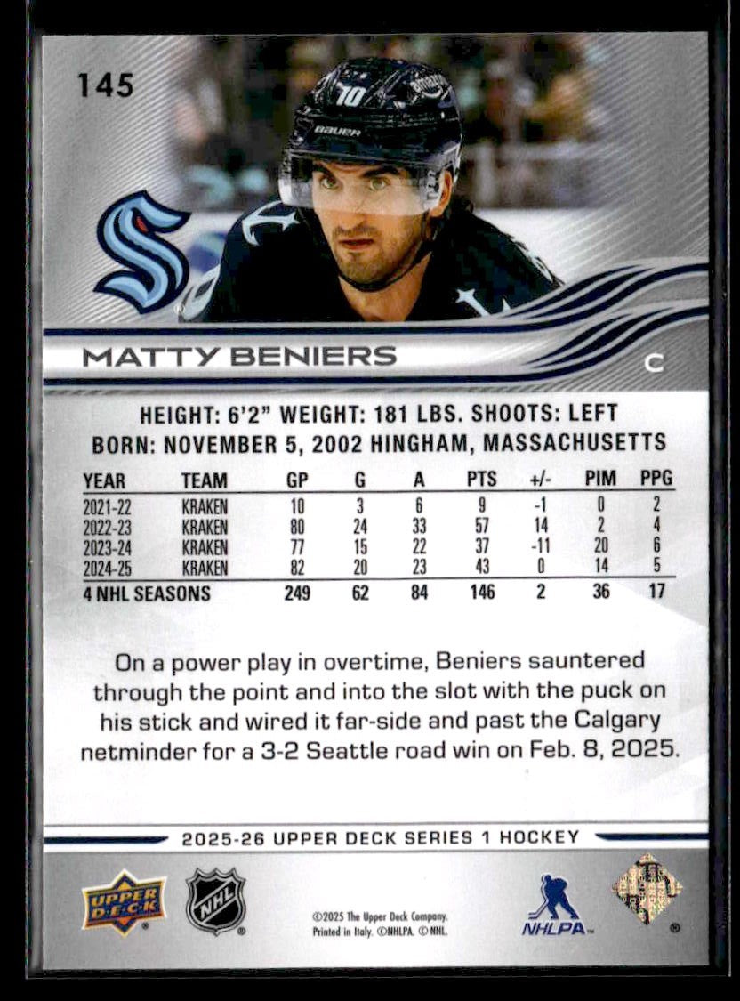 2025-26 Upper Deck #145 Matty Beniers