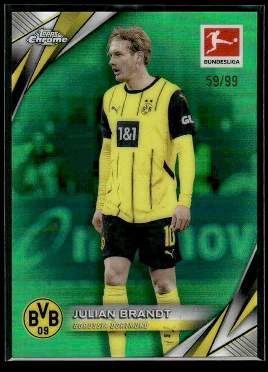 2025 Topps Chrome Bundesliga #24 Julian Brandt Green Refractor #/99