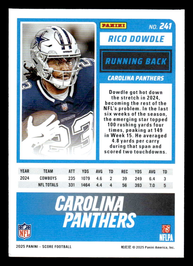 2025 Score #241 Rico Dowdle