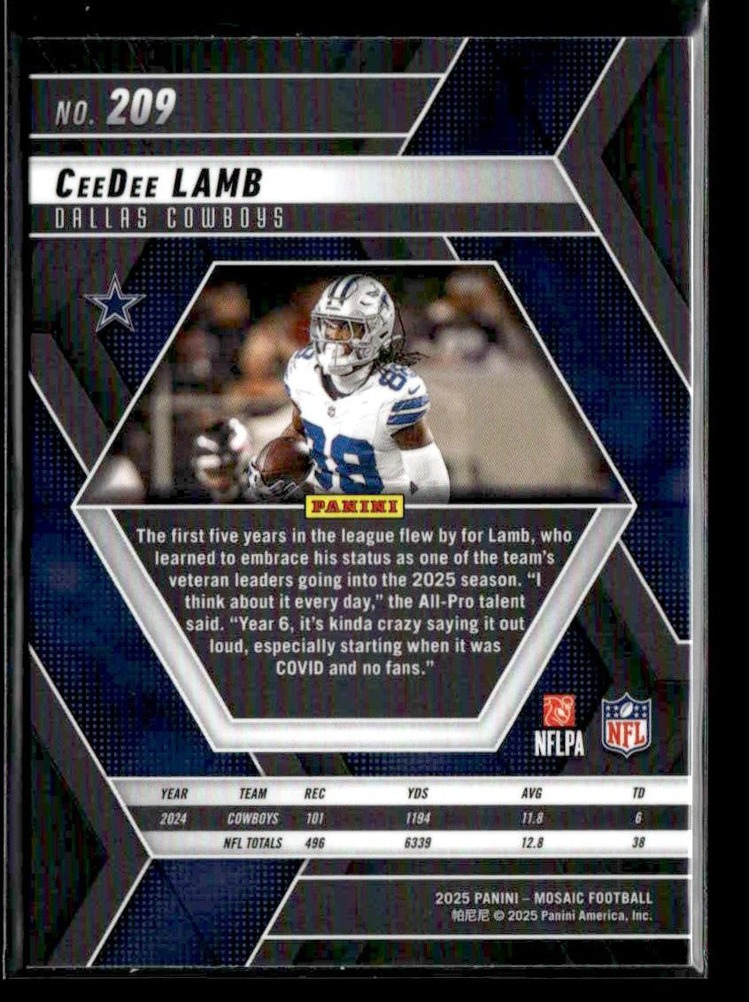 2025 Panini Mosaic #209 CeeDee Lamb