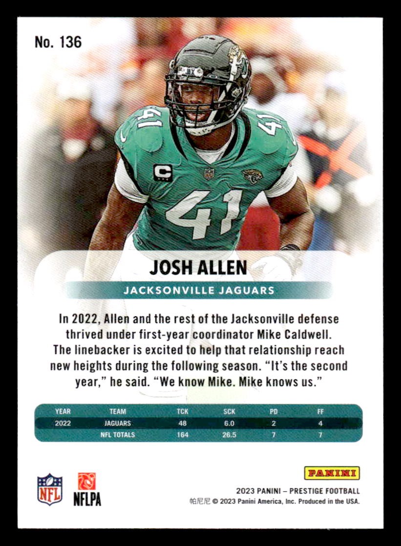 2023 Panini Prestige #136 Josh Allen