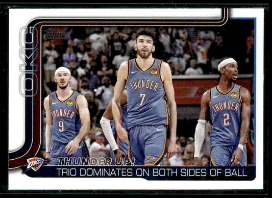 2025-26 Topps #288 Thunder Up!: Trio Dominates On Both Sides Of Ball