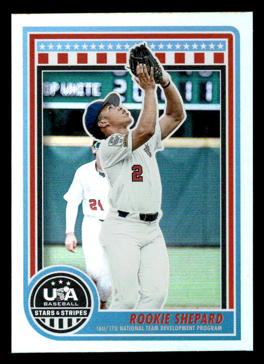 2025 Panini Stars and Stripes USA Baseball #128 Rookie Shepard