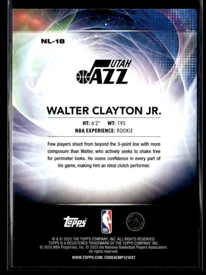 2025-26 Topps #NL-18 Walter Clayton Jr. No Limit