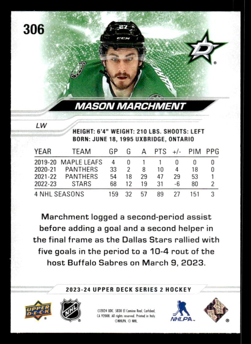 2023-24 Upper Deck #306 Mason Marchment