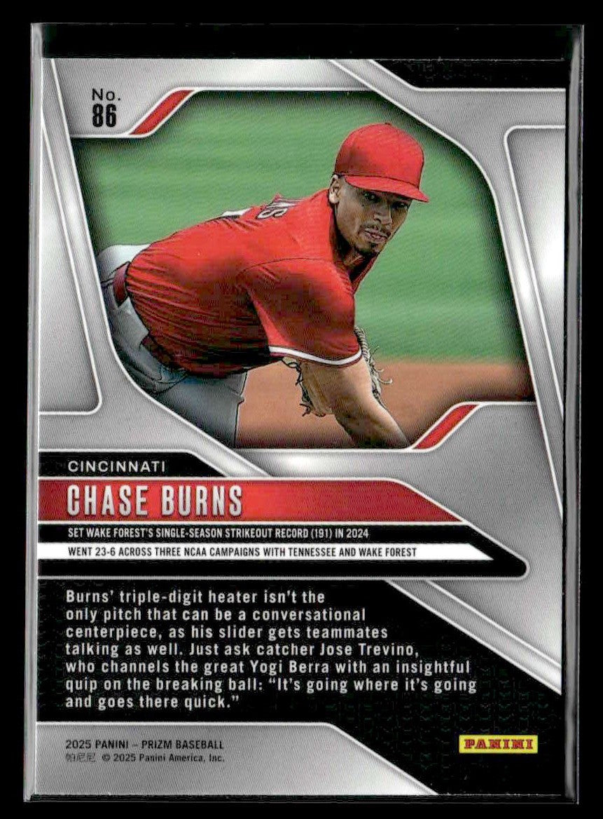 2025 Panini Prizm #86 Chase Burns