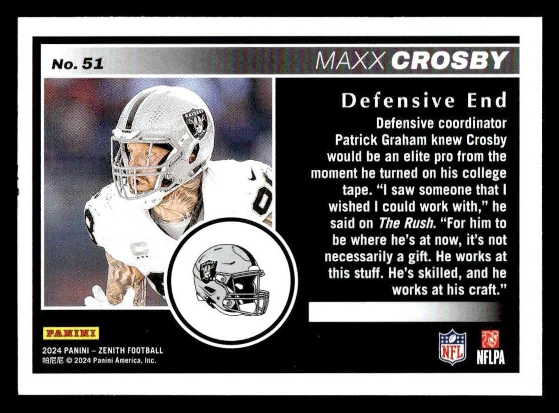 2024 Panini Zenith #51 Maxx Crosby Retail