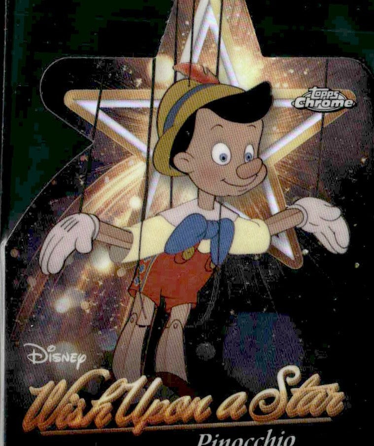 2025 Topps Disney Wonder #W-1 Pinocchio Wish Upon a Star Chrome Die-Cut