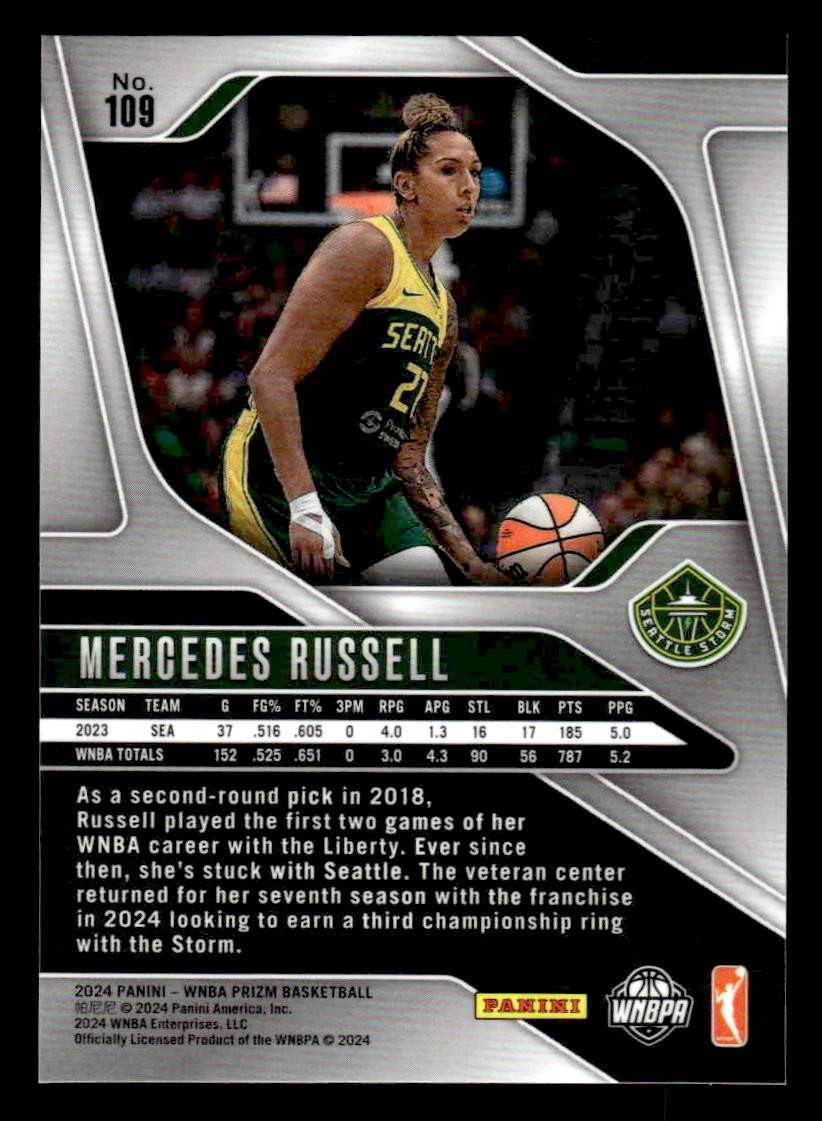 2024 Panini Prizm WNBA #109 Mercedes Russell