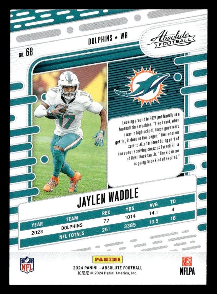 2024 Panini Absolute #68 Jaylen Waddle Retail