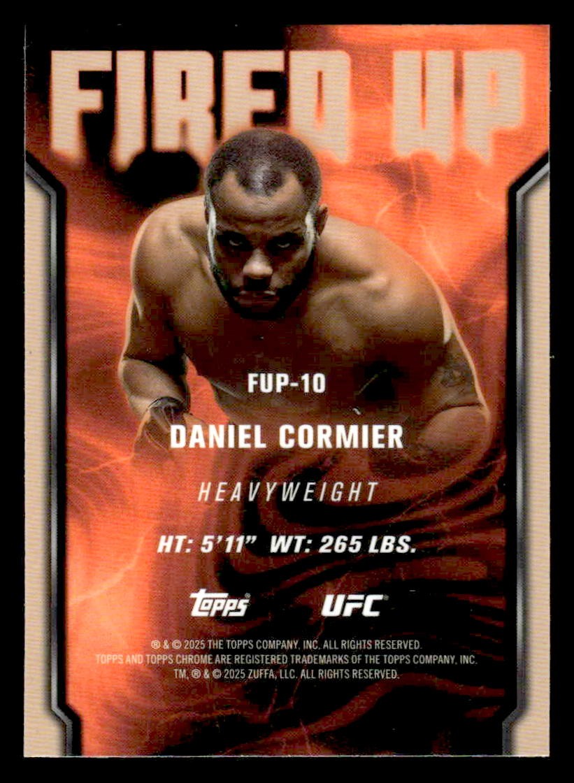 2025 Topps Chrome UFC #FUP-10 Daniel Cormier Fired Up