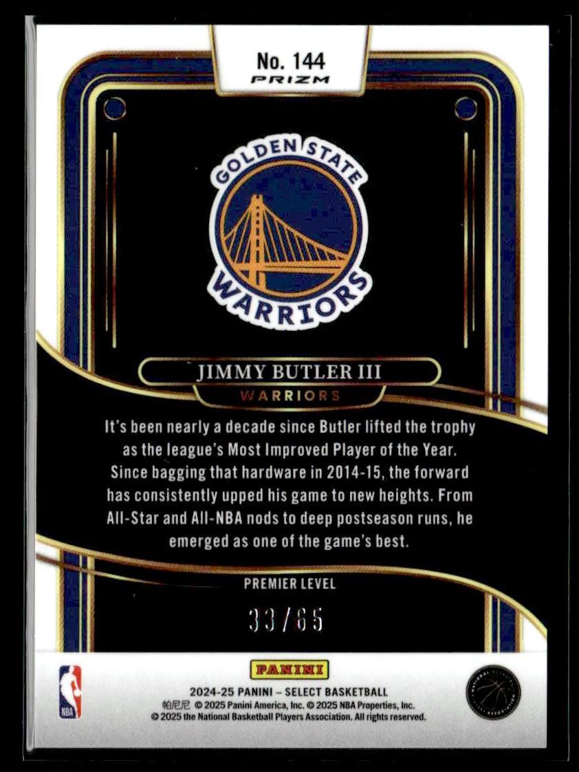 2024-25 Panini Select #144 Jimmy Butler III Orange Prizm