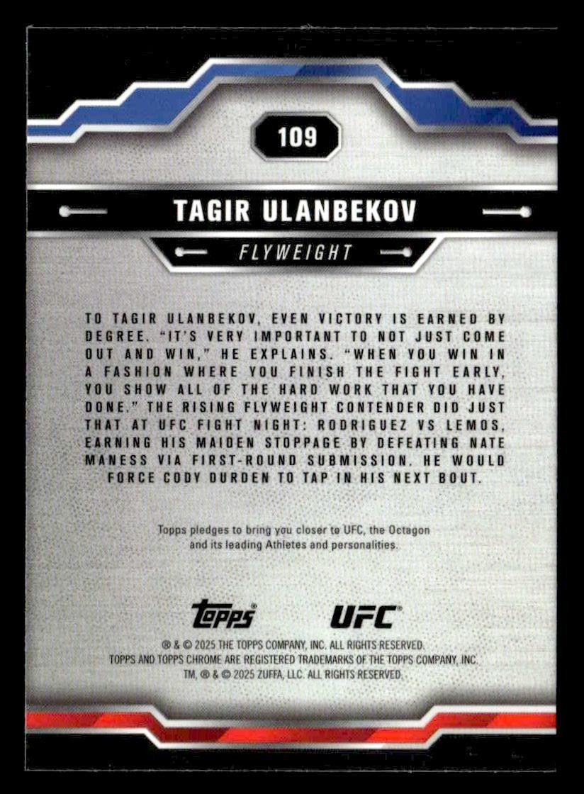 2025 Topps Chrome UFC #109 Tagir Ulanbekov