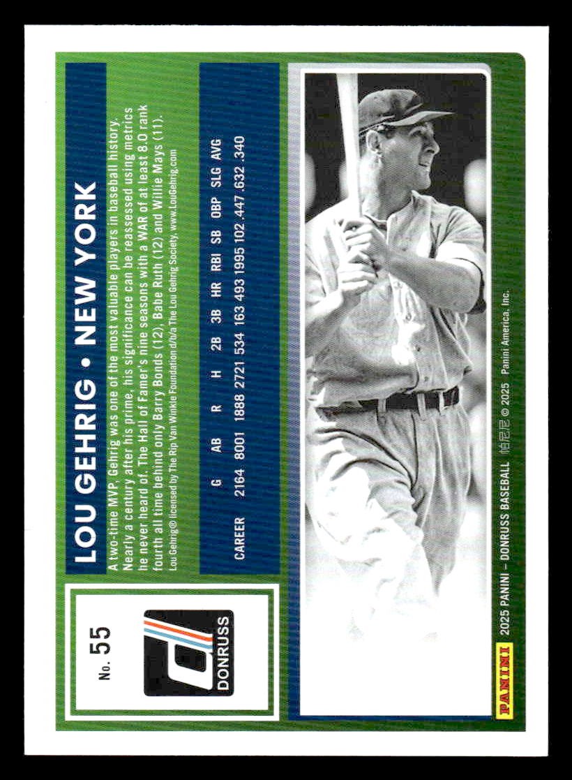 2025 Donruss #55 Lou Gehrig