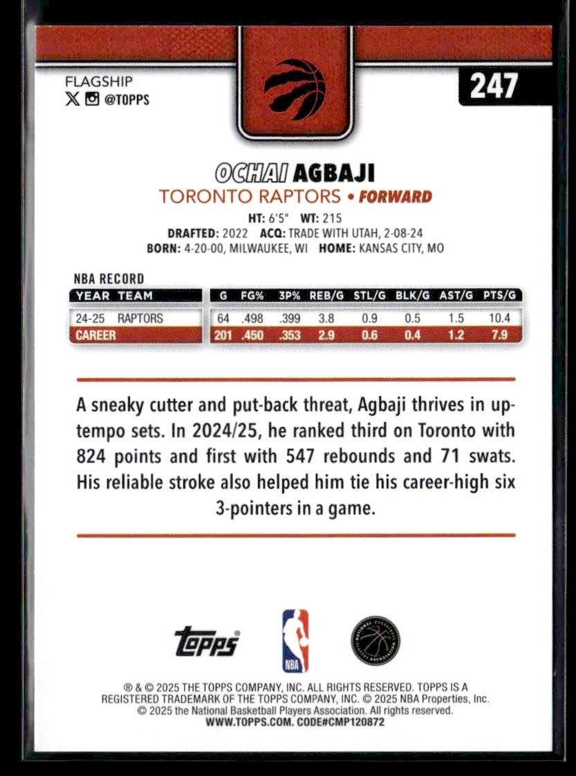 2025-26 Topps #247 Ochai Agbaji