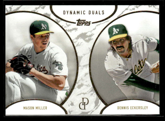 2025 Topps Dynamic Duals #18 Mason Miller / Dennis Eckersley
