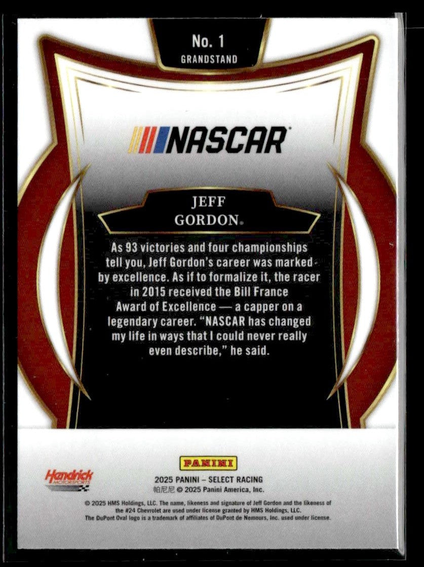 2025 Panini Select #1 Jeff Gordon