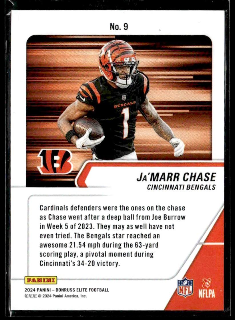 2024 Donruss Elite #9 Ja'Marr Chase Full Throttle #/349
