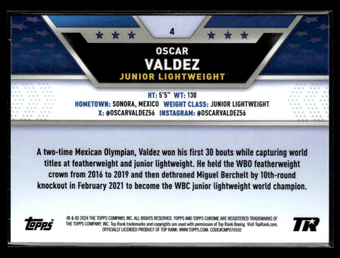 2024 Topps Chrome #4 Oscar Valdez