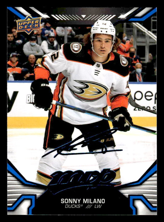2022-23 Upper Deck MVP #75 Sonny Milano Blue Script