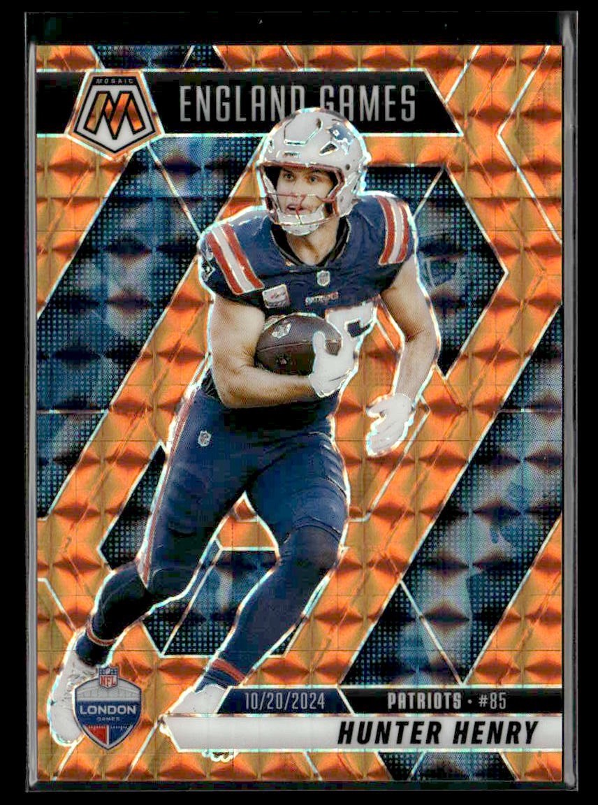 2025 Panini Mosaic #262 Hunter Henry Mosaic Orange #/199