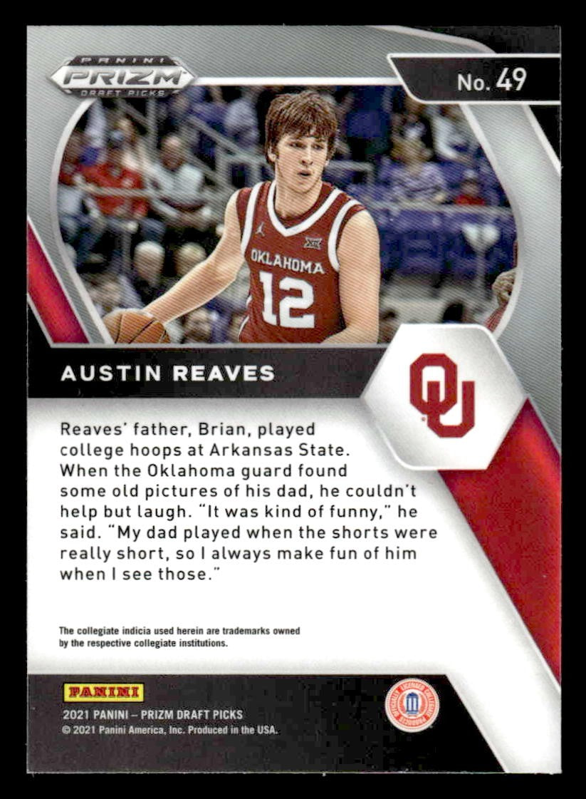 2021 Panini Prizm Draft Picks #49 Austin Reaves