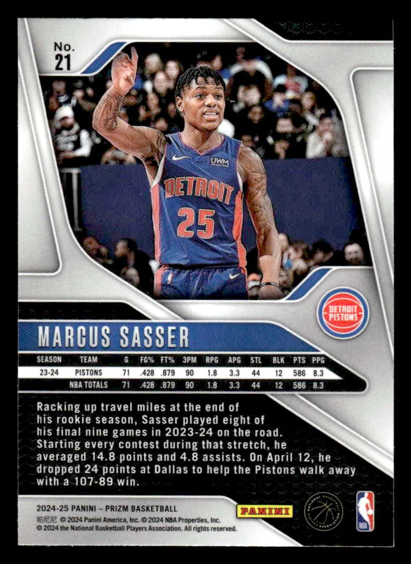 2024-25 Panini Prizm #21 Marcus Sasser