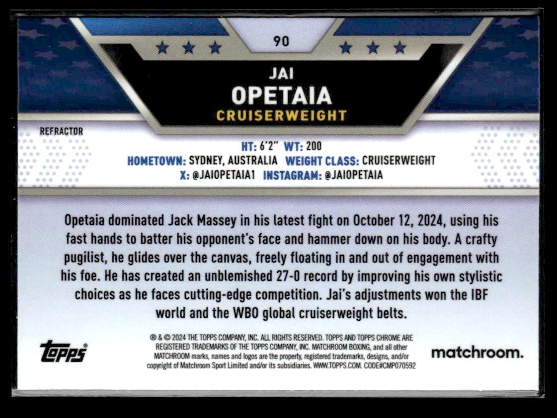 2024 Topps Chrome #90 Jai Opetaia Refractor