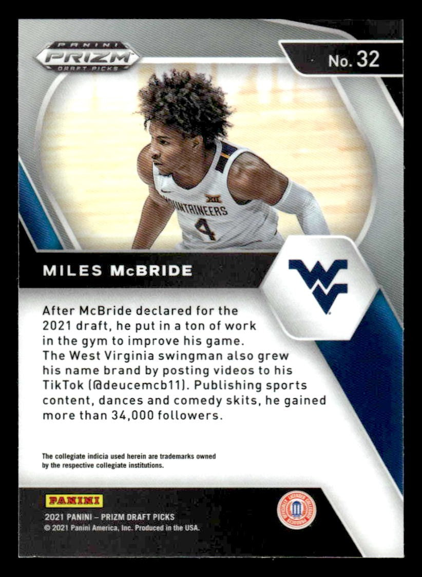 2021 Panini Prizm Draft Picks #32 Miles McBride
