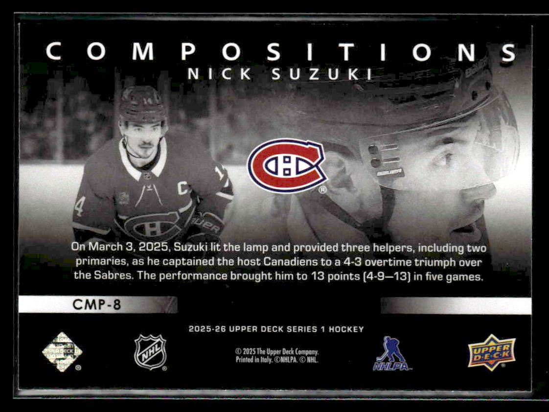 2025-26 Upper Deck #CMP-8 Nick Suzuki Compositions