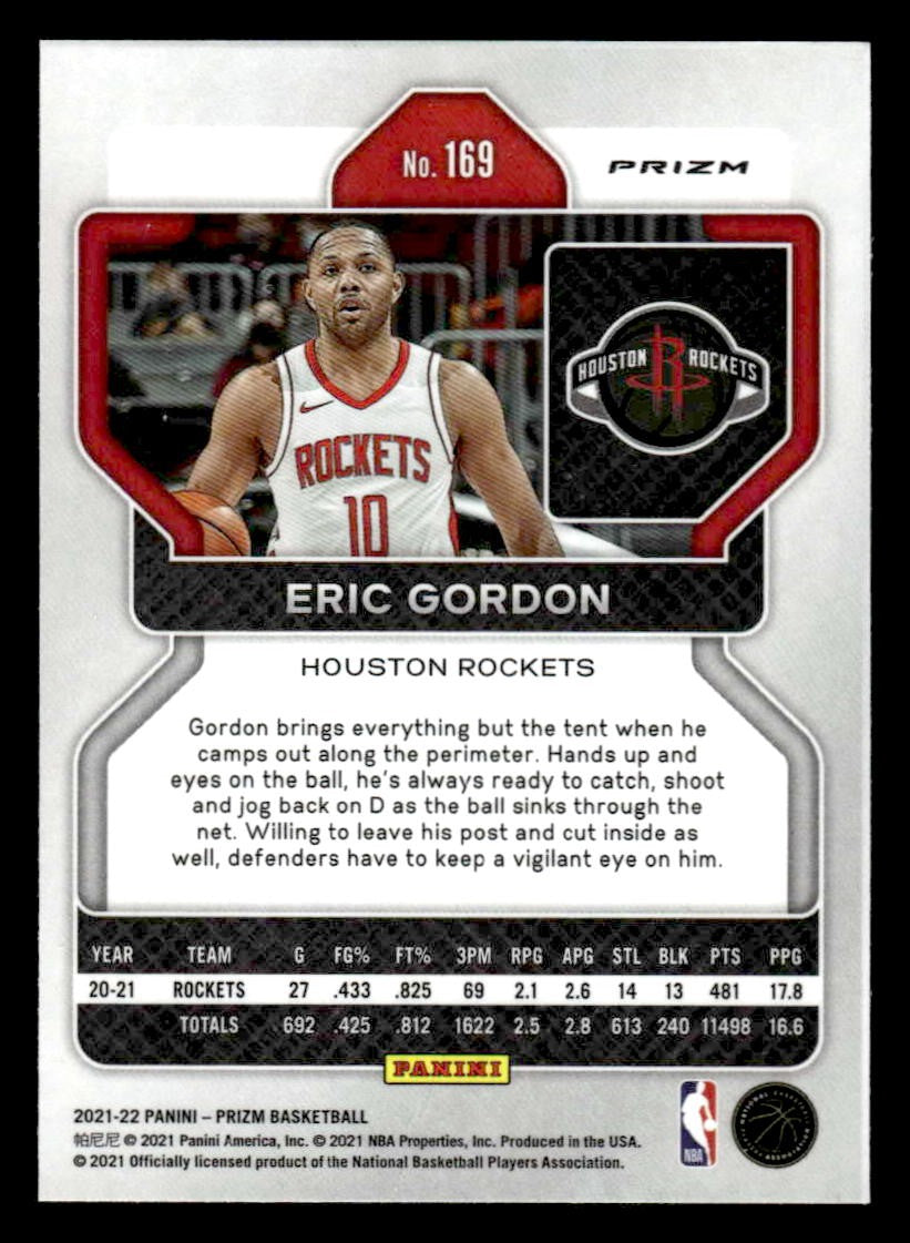 2021-22 Panini Prizm #169 Eric Gordon Silver