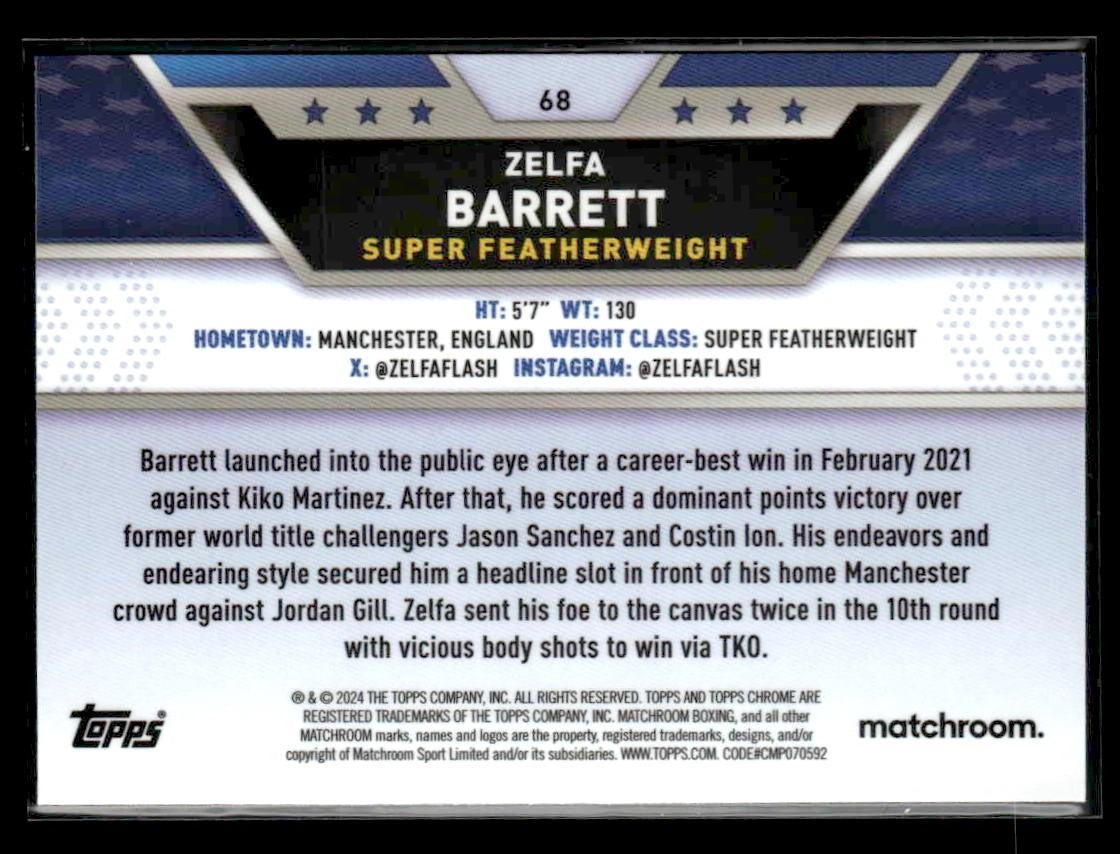 2024 Topps Chrome #68 Zelfa Barrett
