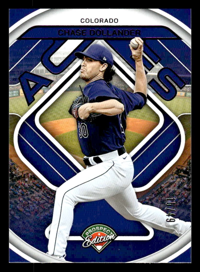 2024 Panini Prospect Edition #10 Chase Dollander Aces Purple #/49