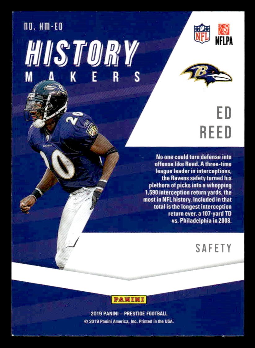 2019 Panini Prestige #HM-ED Ed Reed History Makers