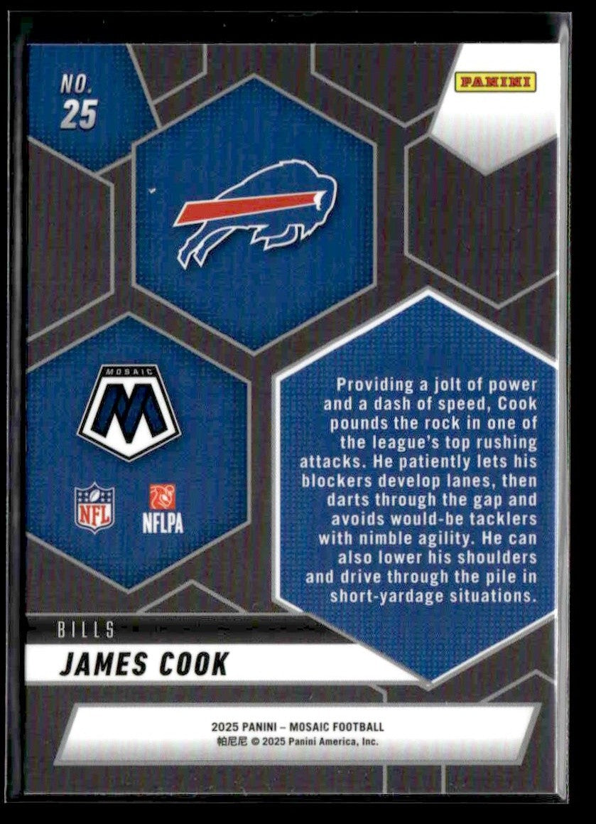 2025 Panini Mosaic #25 James Cook Montage Mosaic