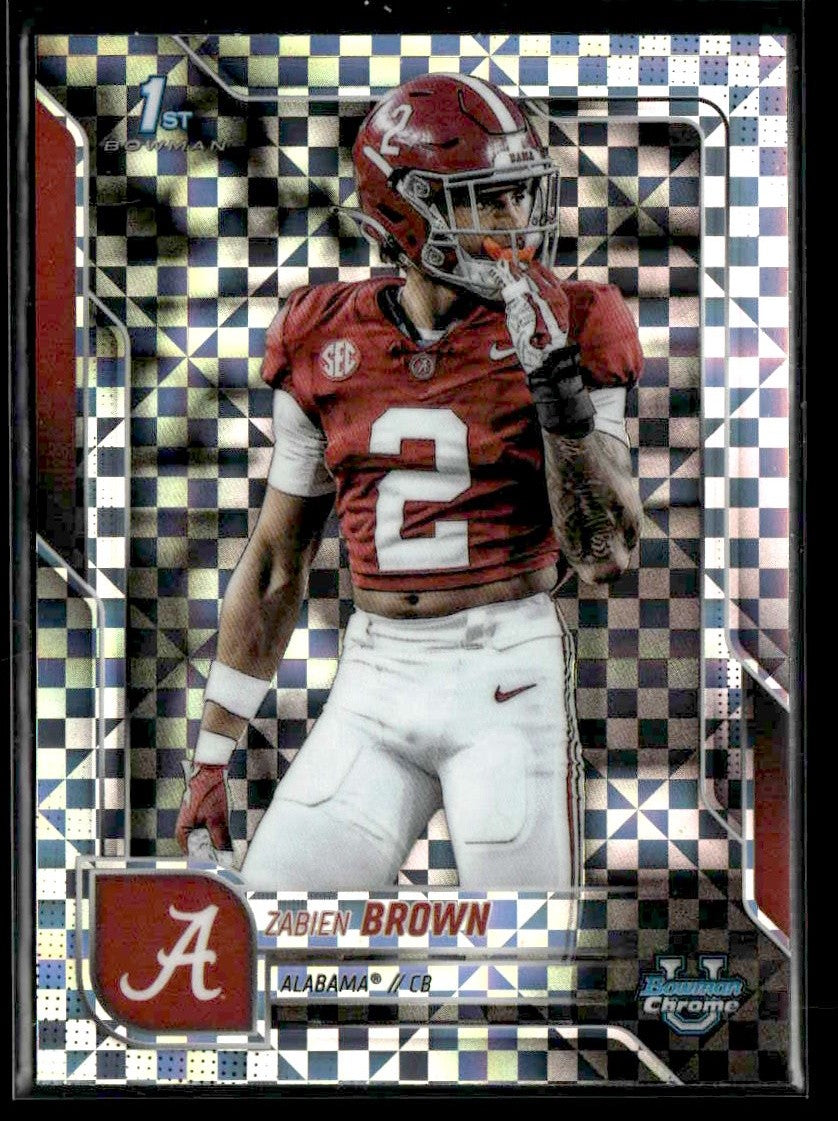 2025 Bowman University Chrome #72 Zabien Brown Xfractor