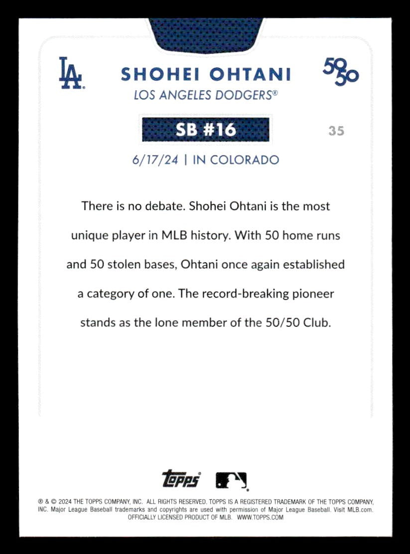 2024 Topps 50/50: Shohei Ohtani #35 Shohei Ohtani