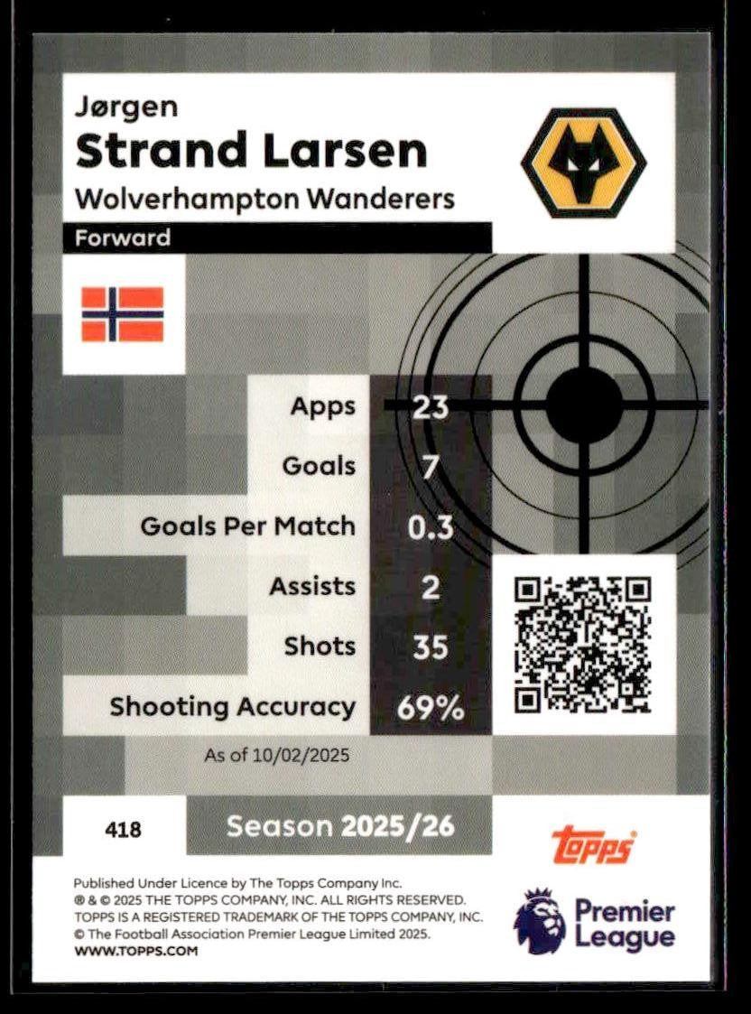 2025-26 Topps Premier League #418 Jørgen Strand Larsen