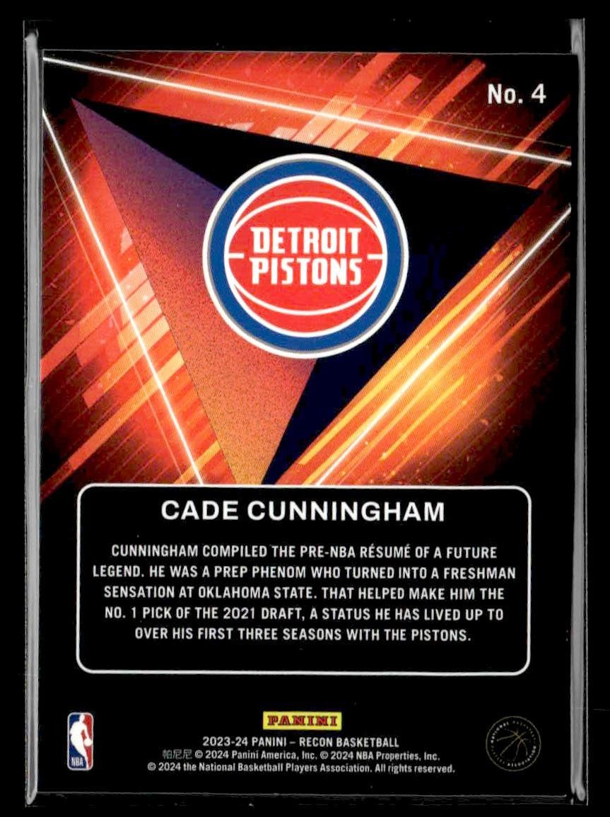 2023-24 Panini Recon #4 Cade Cunningham Future Legends